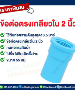 ท่อต่อตรง PVC แบบเกลียวใน 2 นิ้ว คลินิกพืชคูลเกษตร