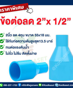 ท่อต่อตรง PVC แบบสวม 1 นิ้ว ลดขนาด 4หุน คลินิกพืชคูลเกษตร
