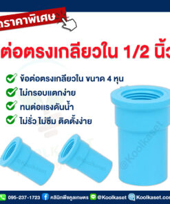 ท่อต่อตรง PVC แบบเกลียวใน 4 หุน คลินิกพืชคูลเกษตร