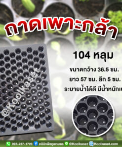 ถาดเพาะกล้า มีรูระบายน้ำ 104 หลุม ขนาดลึก 5 ซม คลินิกพืชคูลเกษตร