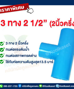 ข้อต่อ PVC 3 ทาง 2.5 นิ้ว คลินิกพืชคูลเกษตร