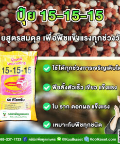 ปุ๋ยสูตร 15-15-15 ตรานกปากห่าง เร่งการแตกใบอ่อน แข็งแรง แท้ 100% คูลเกษตร